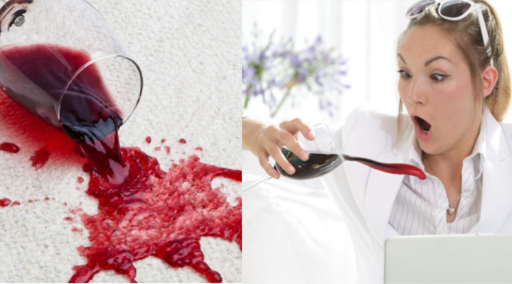 trucos para limpiar manchas de vino