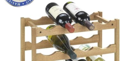 Estanteria madera 12 botellas